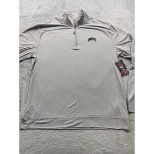 Ohio State Buckeyes Mens Large Quarter Zip Performance Pullover Grey NWT